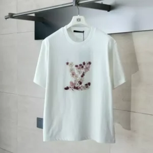 LV Embroidered T-Shirt in White - LRT113