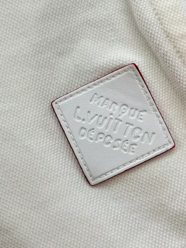 LV Embroidered T-Shirt in White - LRT113
