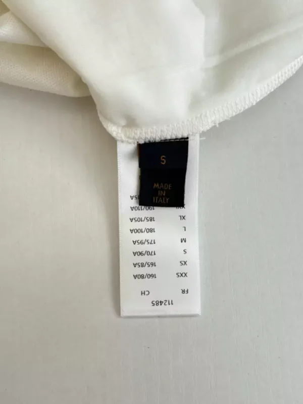 LV Embroidered T-Shirt in White - LRT113