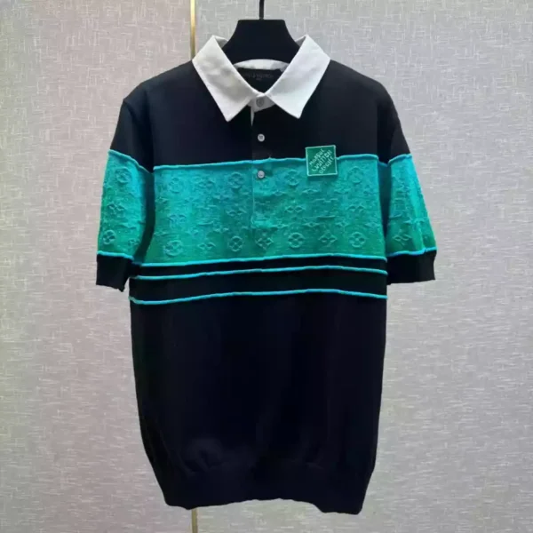 LV Iridescent Jacquard Short-Sleeved Polo - LRT109