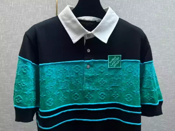 LV Iridescent Jacquard Short-Sleeved Polo - LRT109