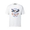 LV Short-Sleeved Knitted Crewneck in White - LRT114