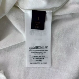 LV Short-Sleeved Knitted Crewneck in White - LRT114