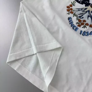 LV Short-Sleeved Knitted Crewneck in White - LRT114