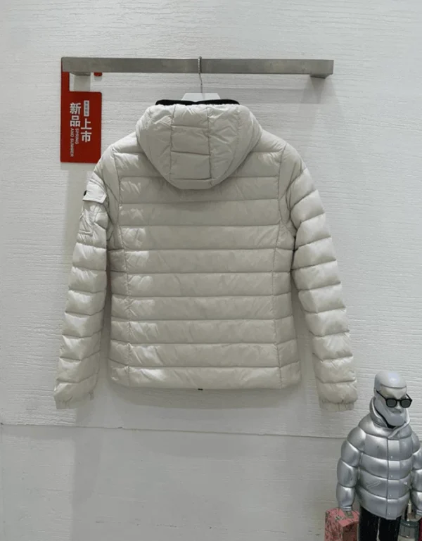 Moncler Bles Hooded Full Zip Jacket In Creamy White – CJ11