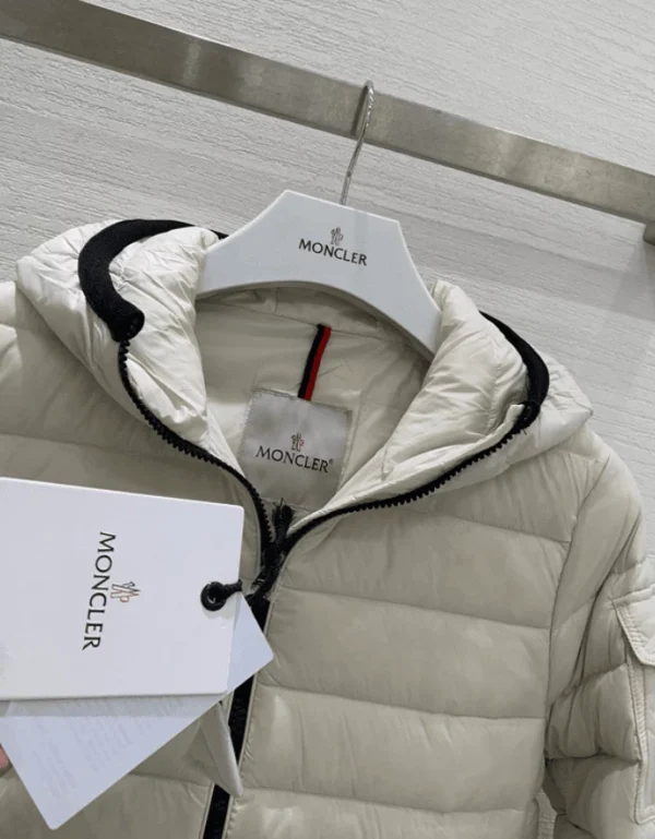 Moncler Bles Hooded Full Zip Jacket In Creamy White – CJ11