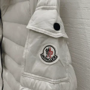 Moncler Bles Hooded Full Zip Jacket In Creamy White – CJ11