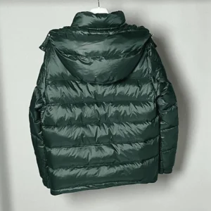 Moncler Logo Wollaston Down Jacket In Dark Green – CJ04