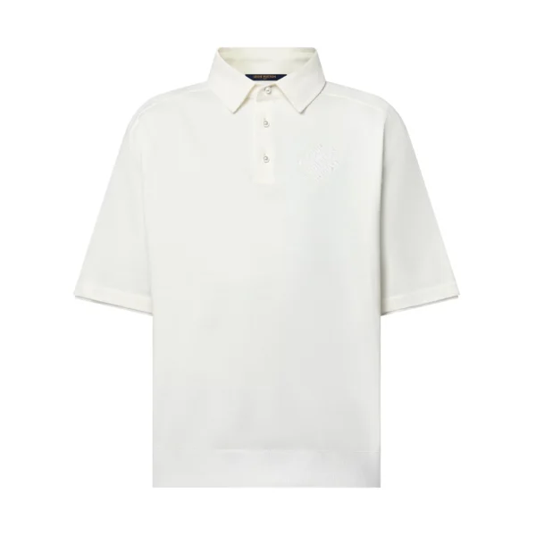 LV Embroidered Short-Sleeved Cotton Blend Polo Shirt - LRT111