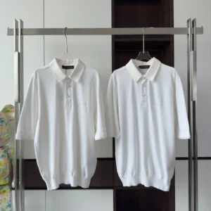 LV Embroidered Short-Sleeved Cotton Blend Polo Shirt - LRT111