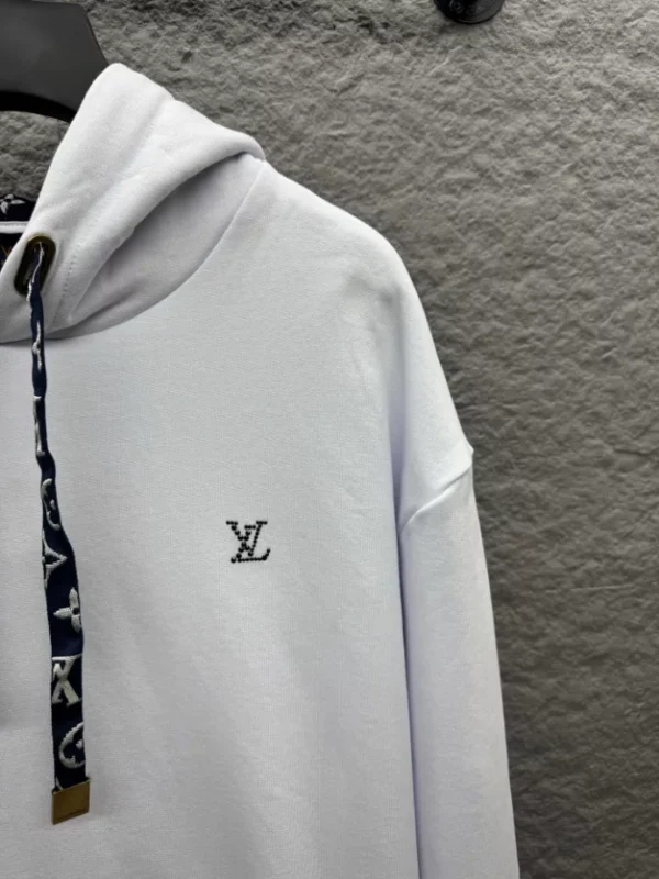 LV Cotton Hoodie In White - LRH12