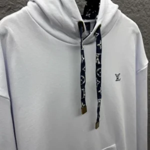 LV Cotton Hoodie In White - LRH12