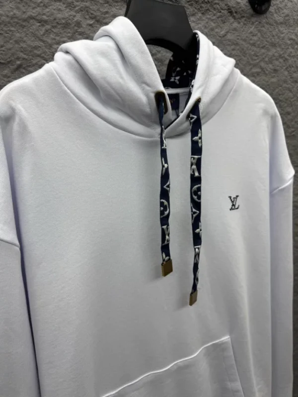 LV Cotton Hoodie In White - LRH12