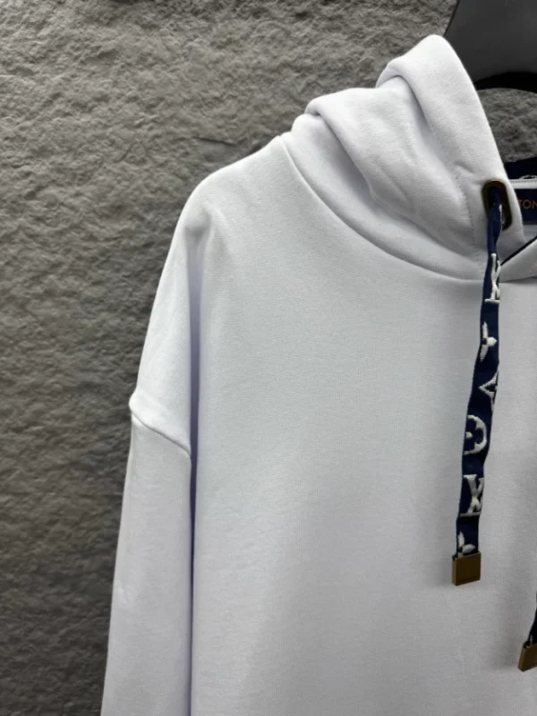 LV Cotton Hoodie In White - LRH12