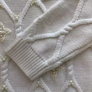 LV Embellished Cable Knit Wool Blend Jumper - LRH16