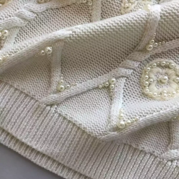 LV Embellished Cable Knit Wool Blend Jumper - LRH16
