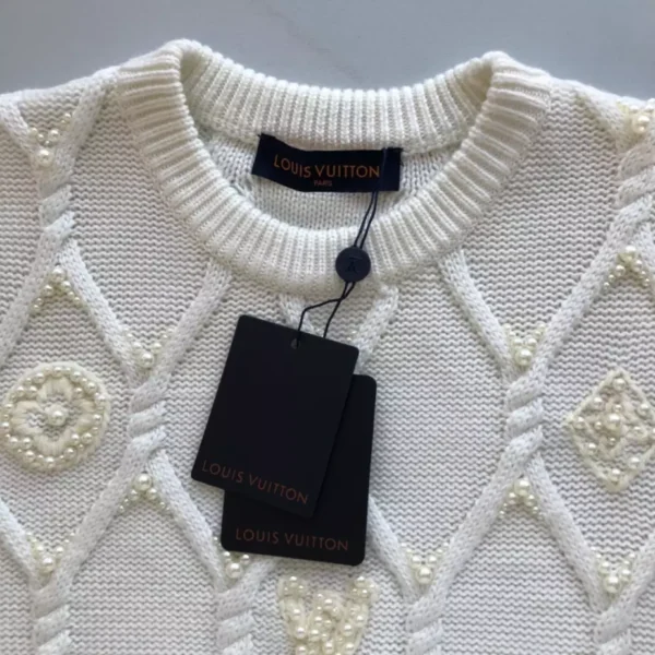 LV Embellished Cable Knit Wool Blend Jumper - LRH16