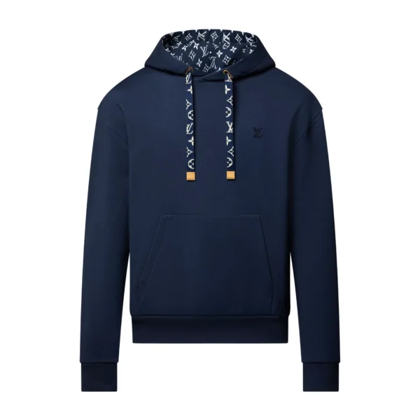 LV Cotton Hoodie In Navy Blue - LRH11