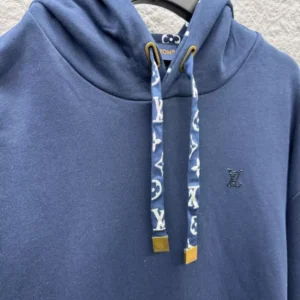 LV Cotton Hoodie In Navy Blue - LRH11