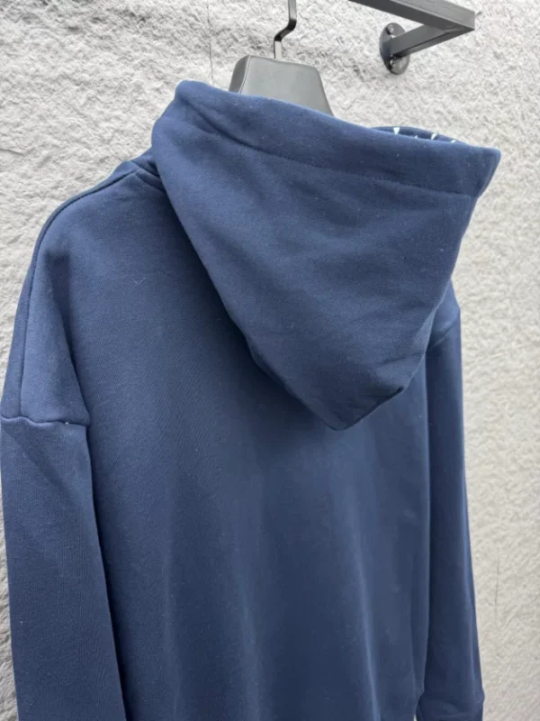 LV Cotton Hoodie In Navy Blue - LRH11