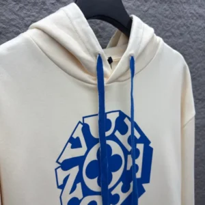 LV Printed Signature Hoodie In White - LRH13