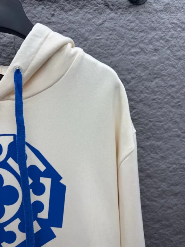 LV Printed Signature Hoodie In White - LRH13