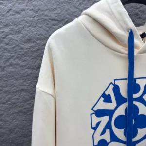 LV Printed Signature Hoodie In White - LRH13