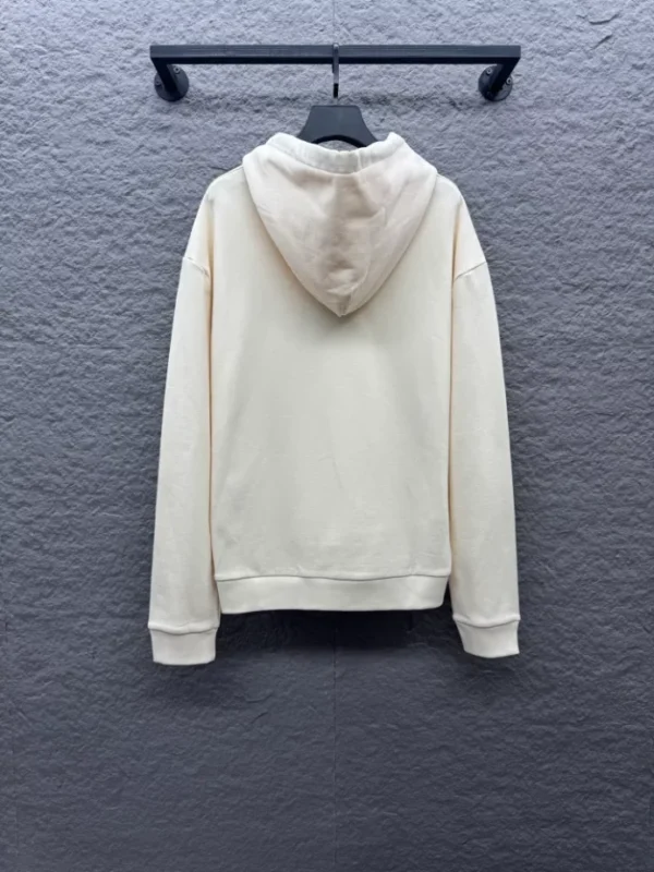 LV Printed Signature Hoodie In White - LRH13