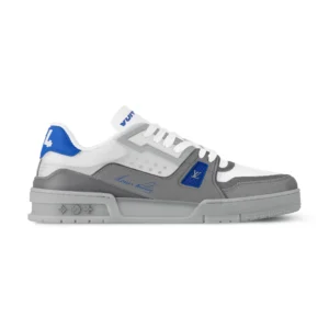LV Trainer Sneakers In Grey And Blue - RLS175