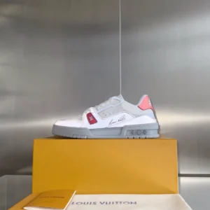 LV Trainer Sneakers In White And Grey - RLS173