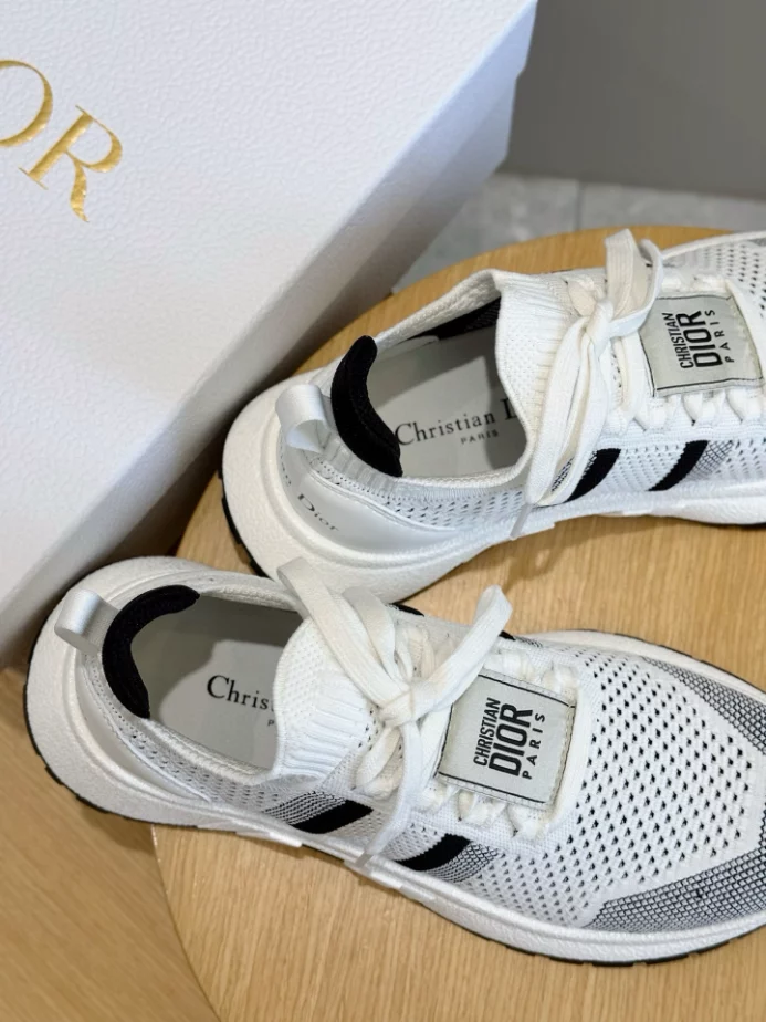 Run'n'Dior Sneaker Ecru Technical Mesh With Wool - RDS139