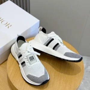 Run'n'Dior Sneaker Ecru Technical Mesh With Wool - RDS139