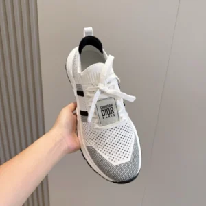 Run'n'Dior Sneaker Ecru Technical Mesh With Wool - RDS139