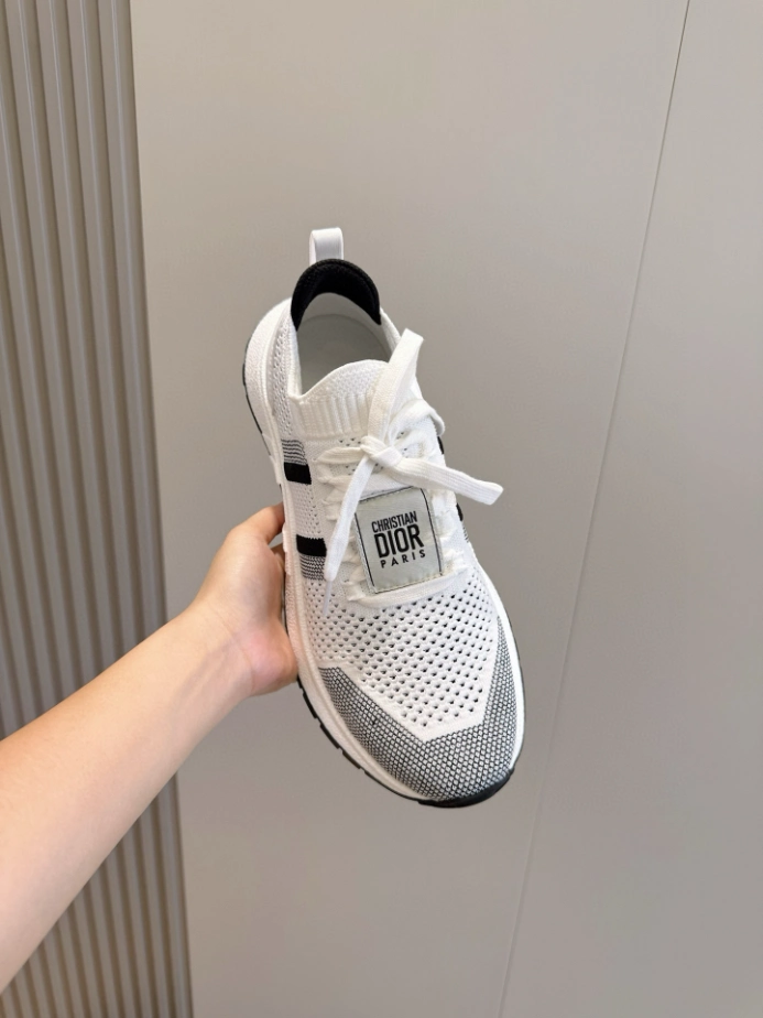 Run'n'Dior Sneaker Ecru Technical Mesh With Wool - RDS139