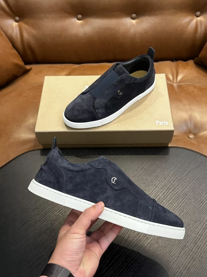 Christian Louboutin St Louis Suede Slip-on Sneakers – CRS58