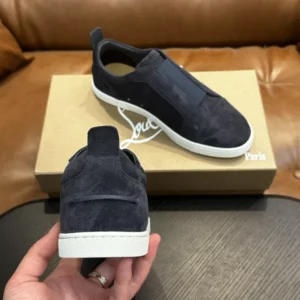 Christian Louboutin St Louis Suede Slip-on Sneakers – CRS58