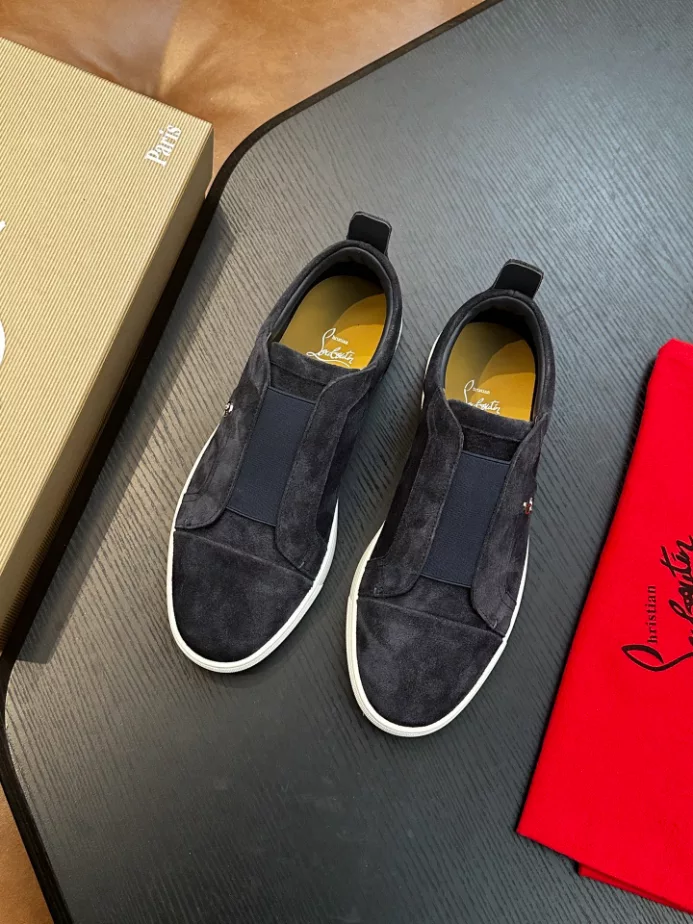 Christian Louboutin St Louis Suede Slip-on Sneakers – CRS58