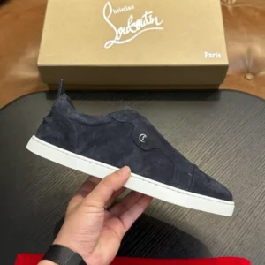 Christian Louboutin St Louis Suede Slip-on Sneakers – CRS58