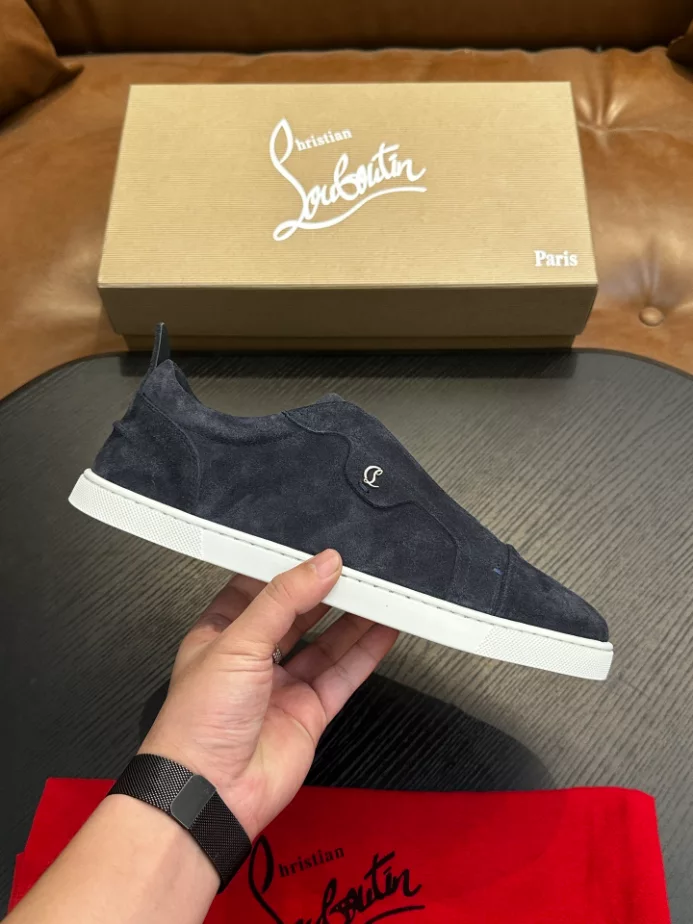 Christian Louboutin St Louis Suede Slip-on Sneakers – CRS58