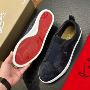 Christian Louboutin St Louis Suede Slip-on Sneakers – CRS58