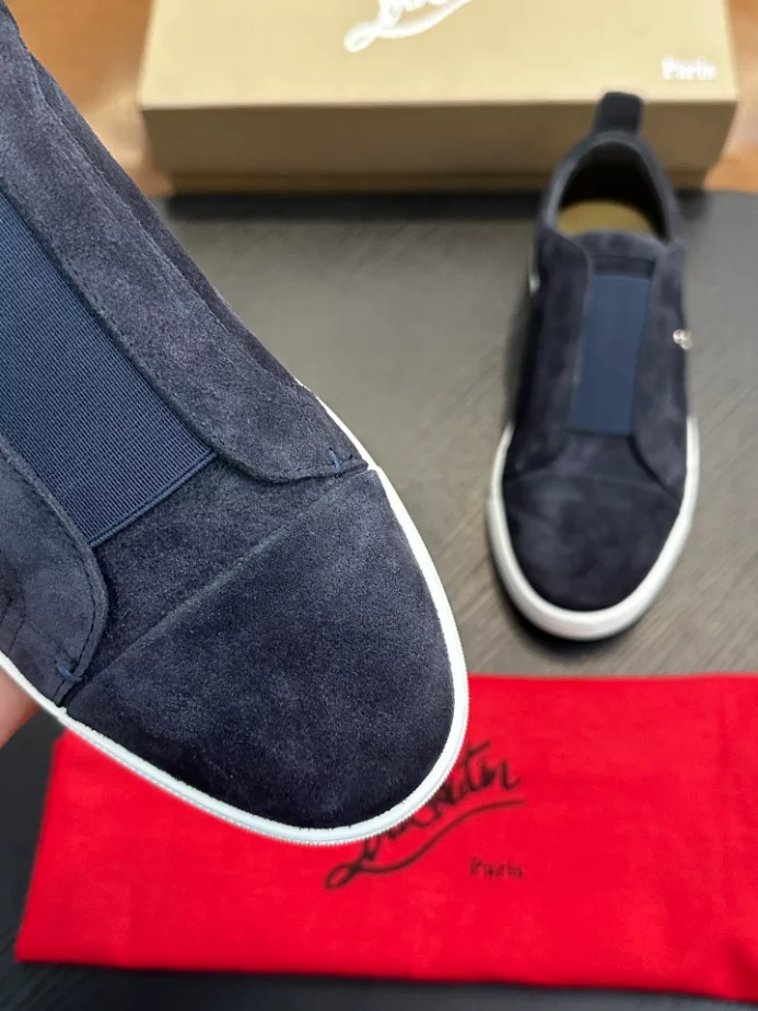Christian Louboutin St Louis Suede Slip-on Sneakers – CRS58