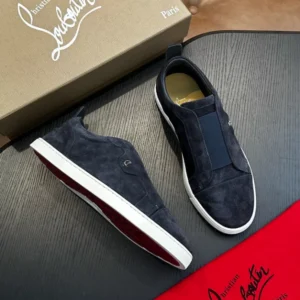 Christian Louboutin St Louis Suede Slip-on Sneakers – CRS58