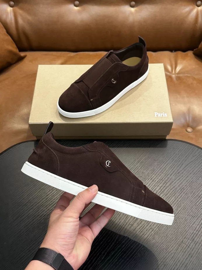 Christian Louboutin St Louis Suede Slip-on Sneakers – CRS60