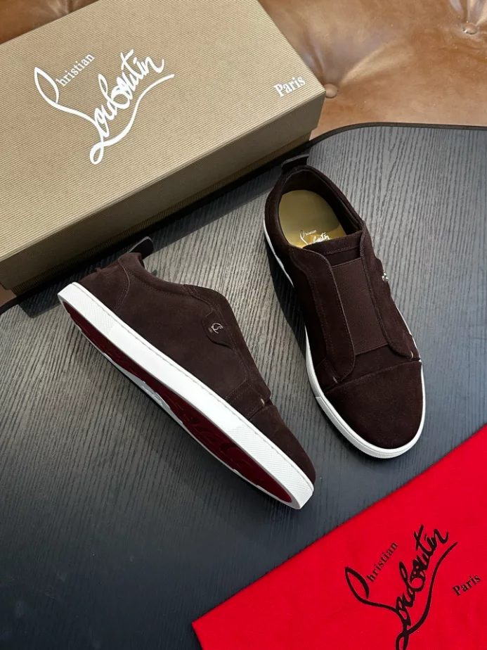 Christian Louboutin St Louis Suede Slip-on Sneakers – CRS60