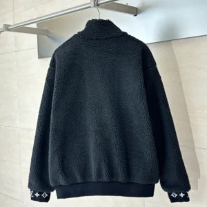 LV Leather Patch Fleece Blouson – LJ13