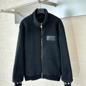 LV Leather Patch Fleece Blouson – LJ13