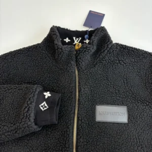 LV Leather Patch Fleece Blouson – LJ13
