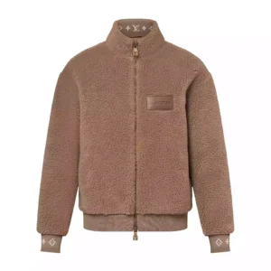 LV Leather Patch Fleece Blouson – LJ16