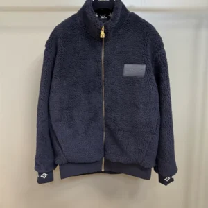 LV Leather Patch Fleece Blouson – LJ17