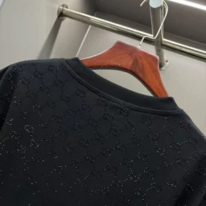 Gucci Cotton Jersey T-shirt With Crystals In Black - GRT37